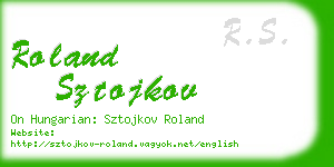 roland sztojkov business card